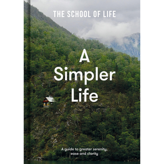 A Simpler Life book front cover, featuring a forest on a mountain.