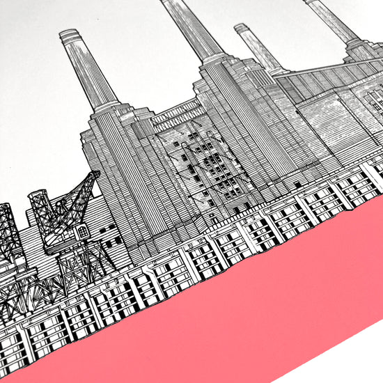 Pink Battersea Power Station Print