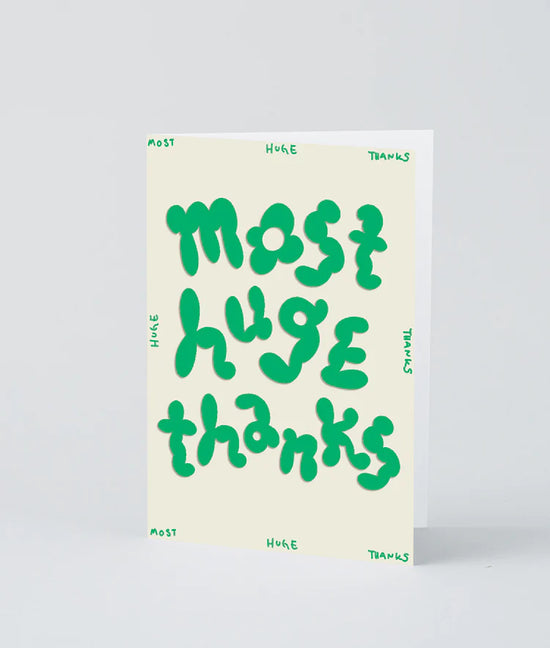 Most Huge Thanks Embossed Greeting Card