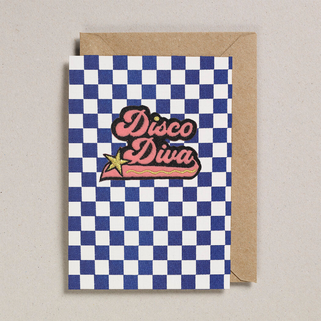 Disco Diva Iron on Patch Card