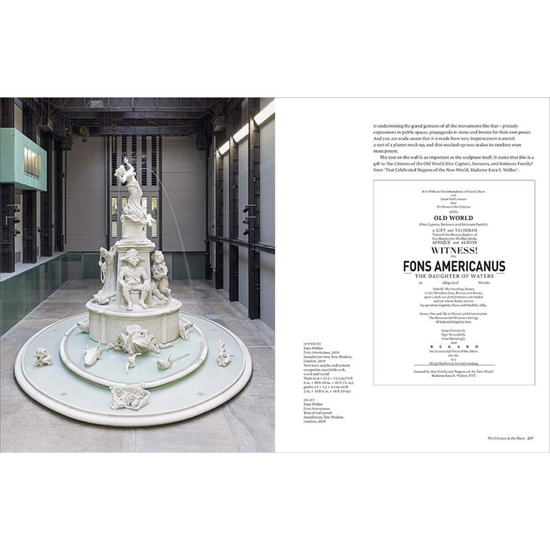 Internal double page spread with Kara Walker's fountain installation in the Tate Modern.