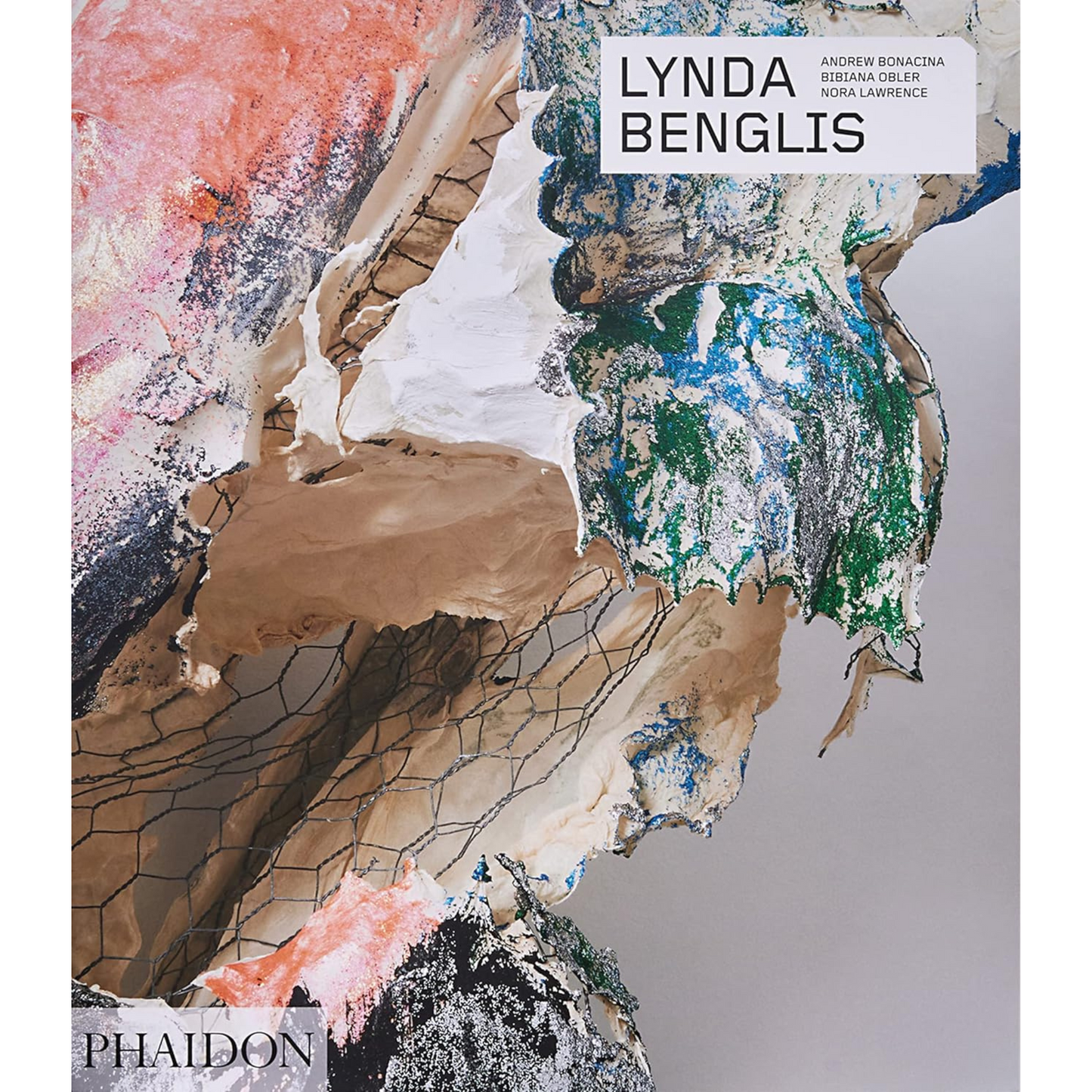 Cover of Lynda Benglis monograph, featuring a close up show the texture of a sculpture.
