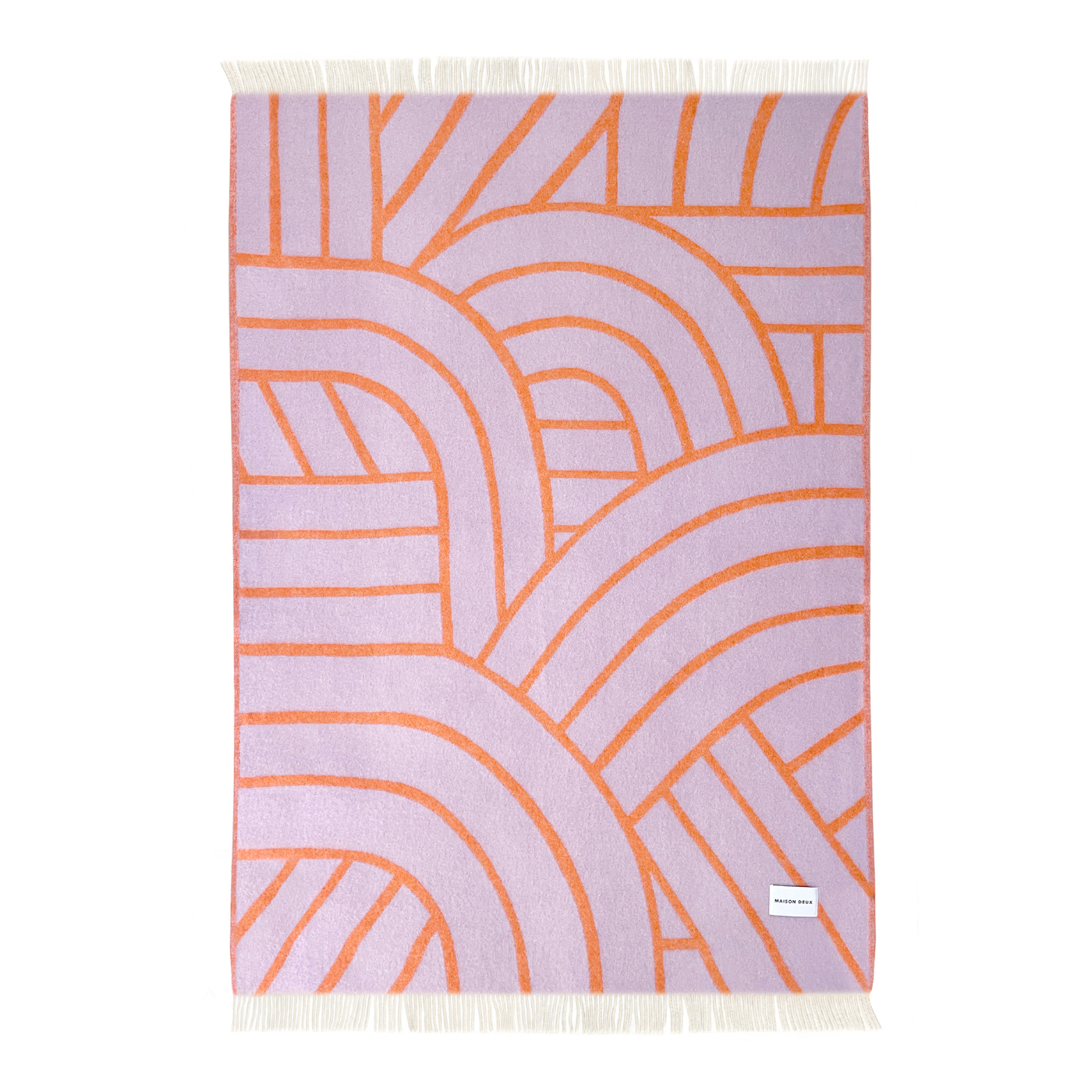 Unfolded wool blanket in a