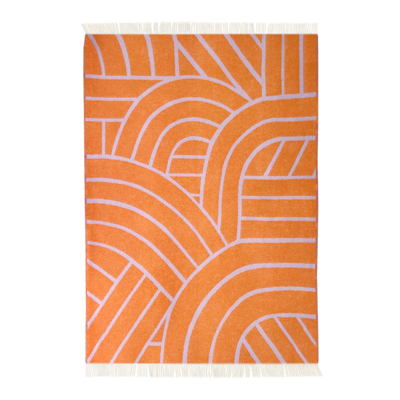 Unfolded wool blanket in a