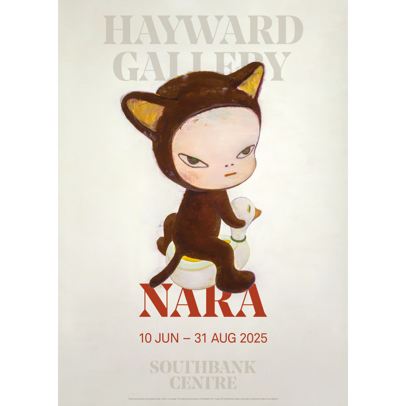Harmless Kitty - Yoshitomo Nara Exhibition Poster – Southbank