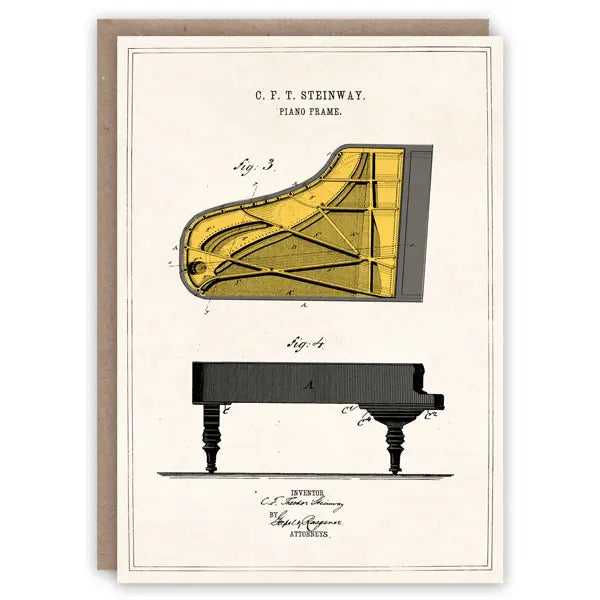 Steinway Piano Frame Greeting Card