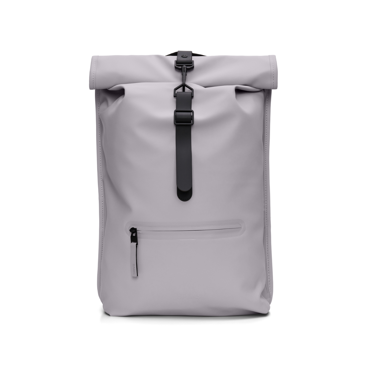 Rains 1316 waterproof roll top backpack in black hot sale