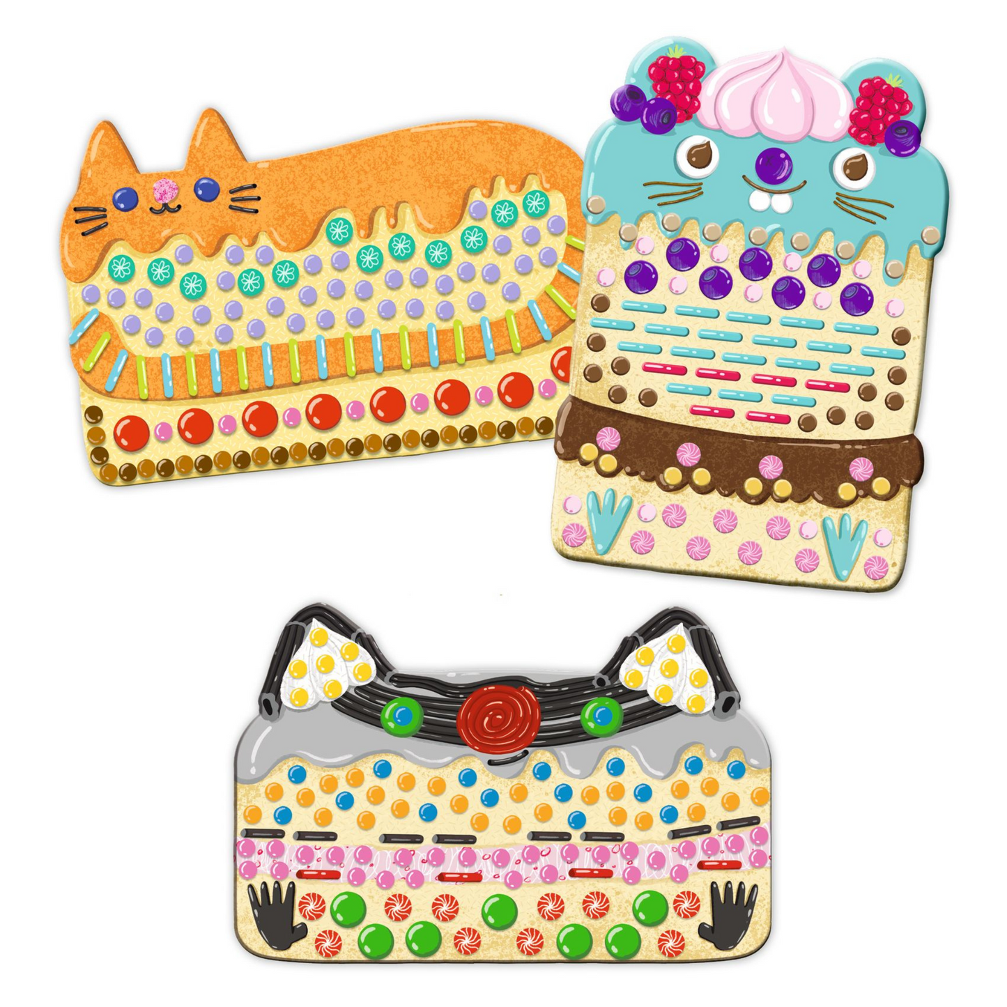 cute cat shape collage.