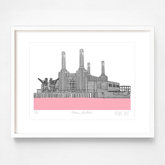 Pink Battersea Power Station Print