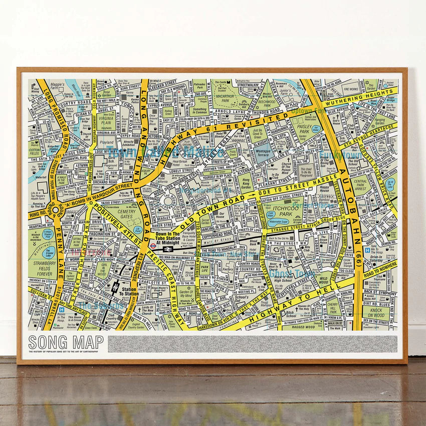 Song Map Print – Southbank Centre Shop