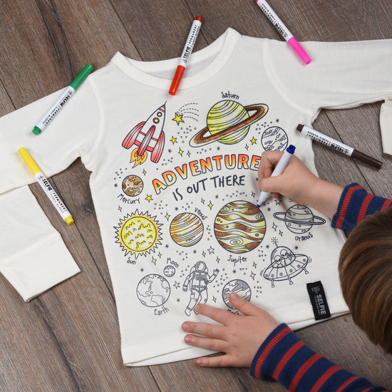 Space Adventures Colour In T-Shirt