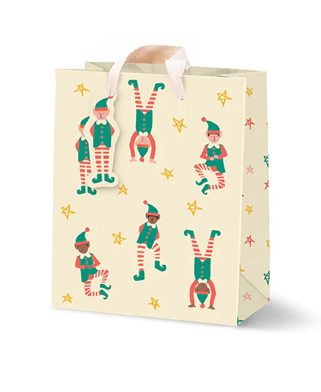 Load image into Gallery viewer, Elf Party Christmas Medium Gift Bag
