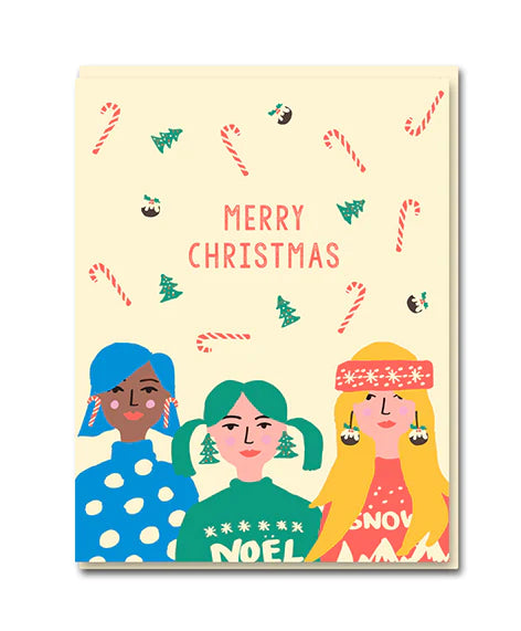 Christmas Girls Greeting Card