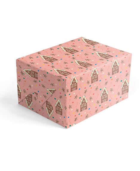 Load image into Gallery viewer, Gingerbread House Gift Wrap
