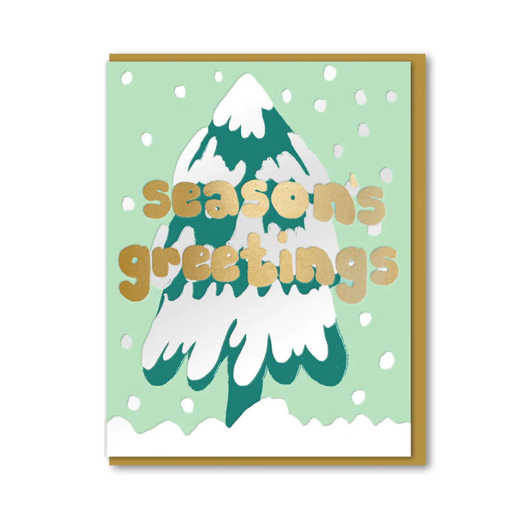 Joyful Snow Tree Christmas Card