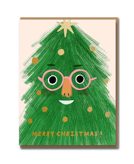 Load image into Gallery viewer, Fir Face Christmas Card
