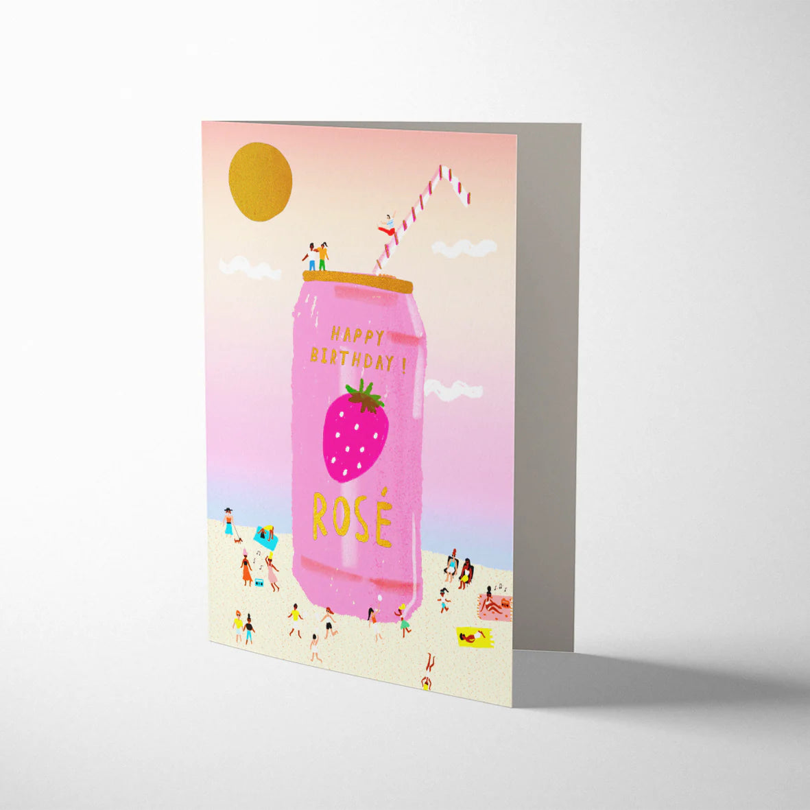 Rosé on the Beach Birthday Card