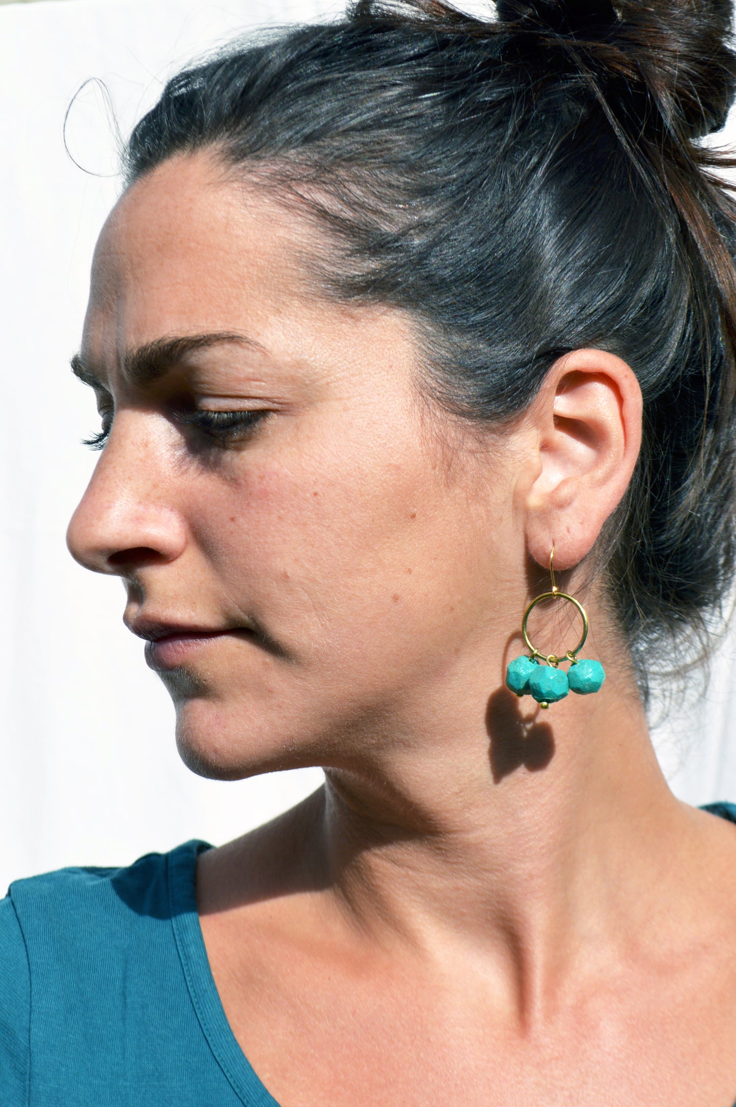 Triple Nugget Earrings