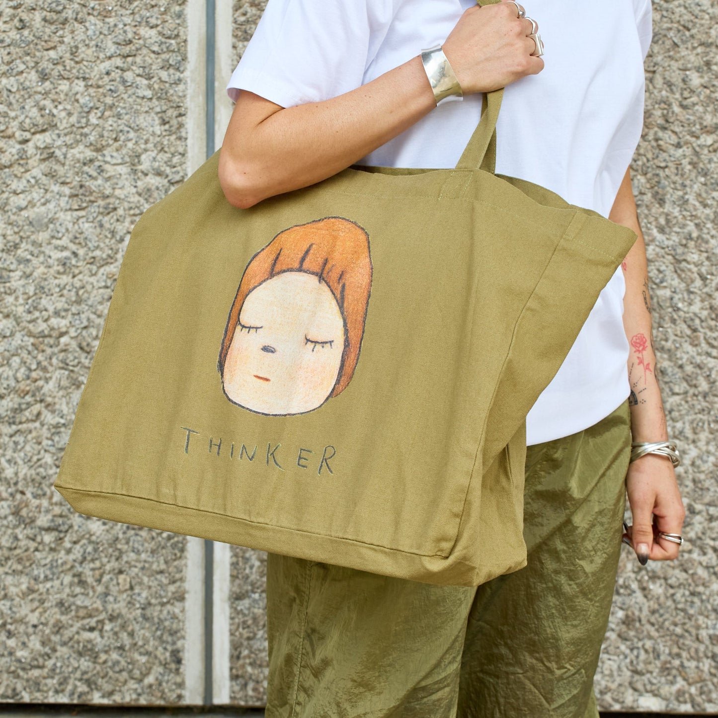 Little Thinker - Yoshitomo Nara Large Shopper Bag