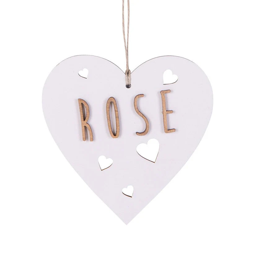 Personalised Wooden Heart Decoration