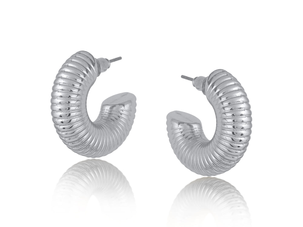 Atalanta Spring Texture Hoop Earrings