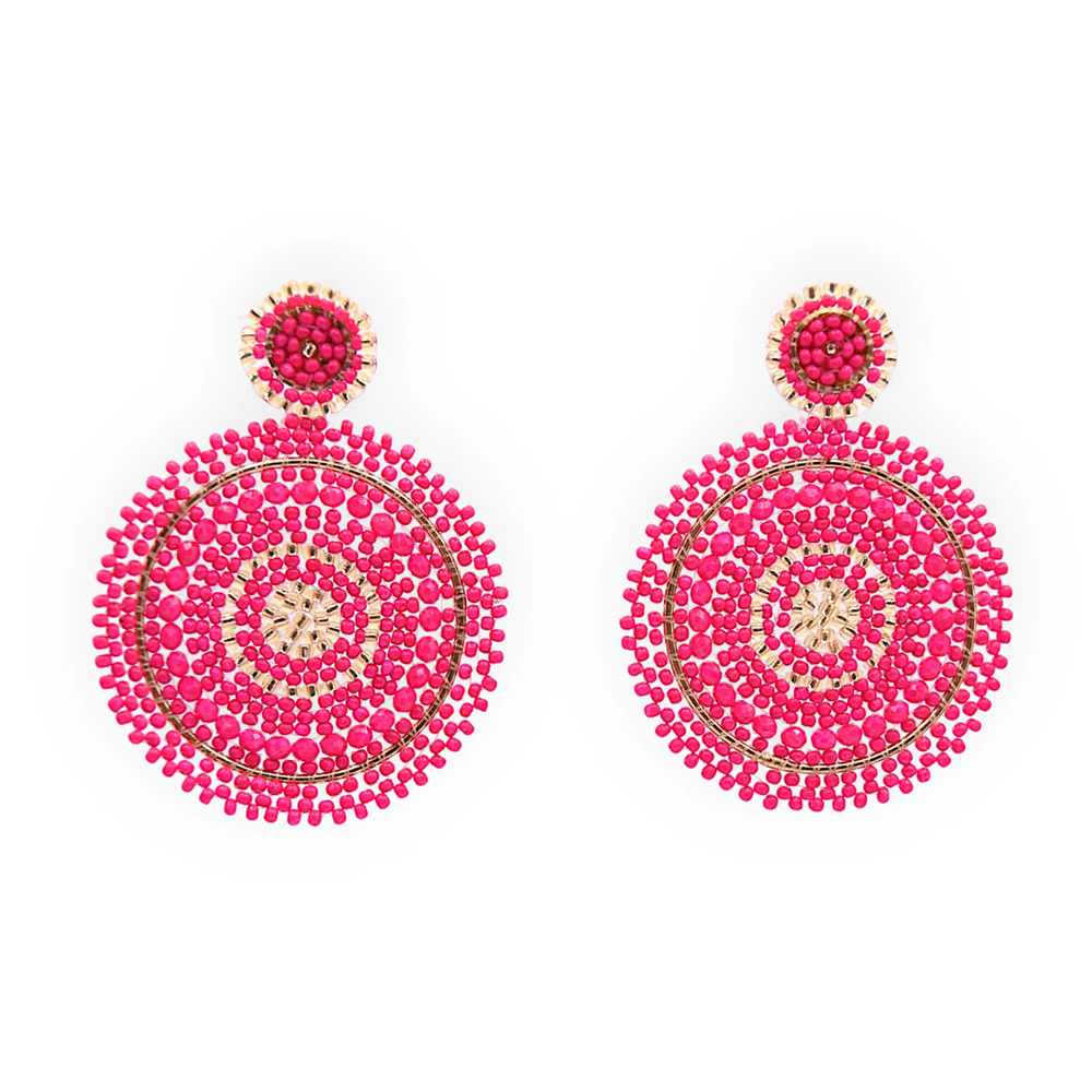 
                  
                    Beaded Circle Drop Earrings
                  
                