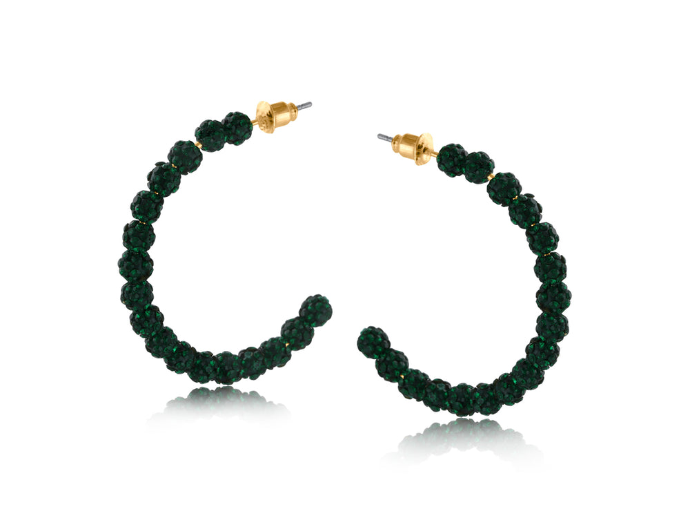 Amelie Disco Beaded Hoop Earrings