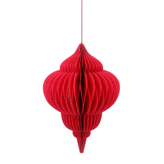 Red Large Honeycomb Paper Decoration