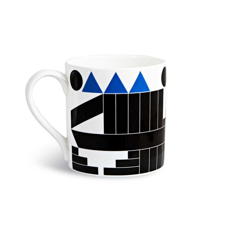 
                  
                    mug with blue and black triangle and rectangle pattern
                  
                