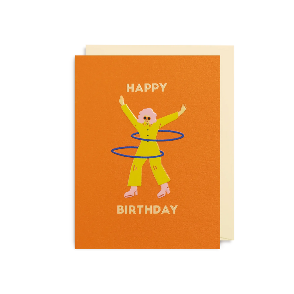 Happy Birthday Hoola Hoop Mini Card