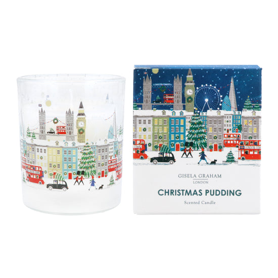 London Christmas Pudding Candle