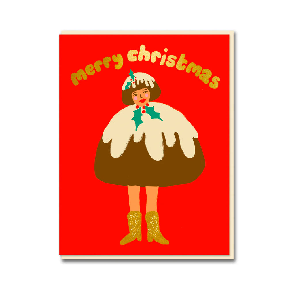 Pudding Boots Christmas Card