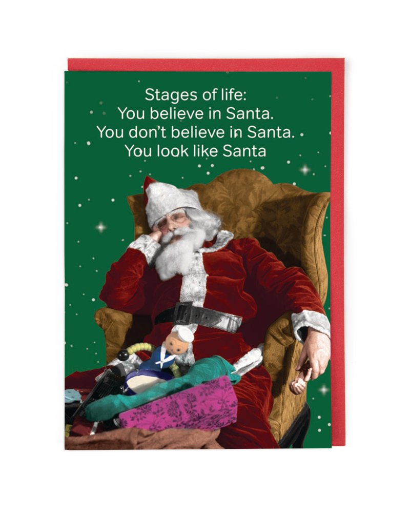 Believe In Santa Christmas Card