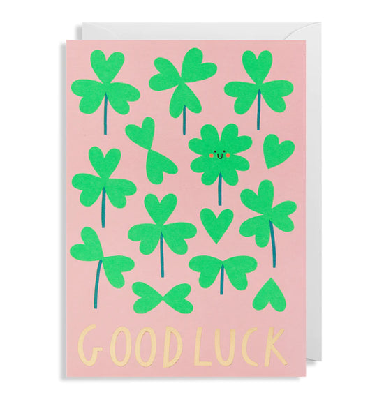 Good Luck Clover Greeting Card