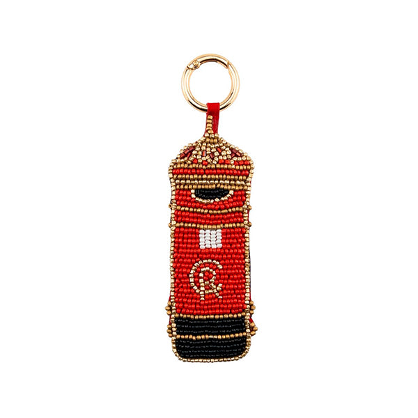 London Postbox Beaded Bag Charm