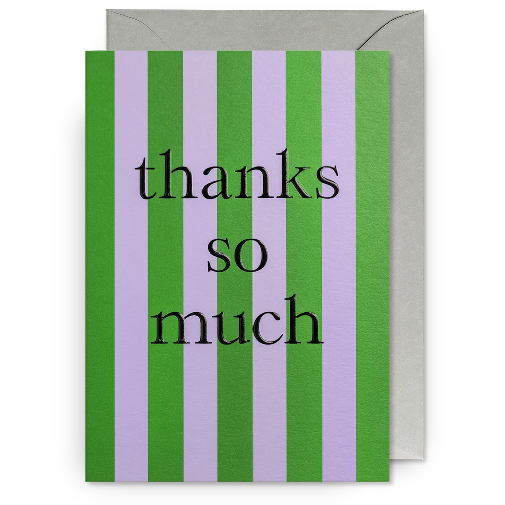 Thank You Striped Greeting Card