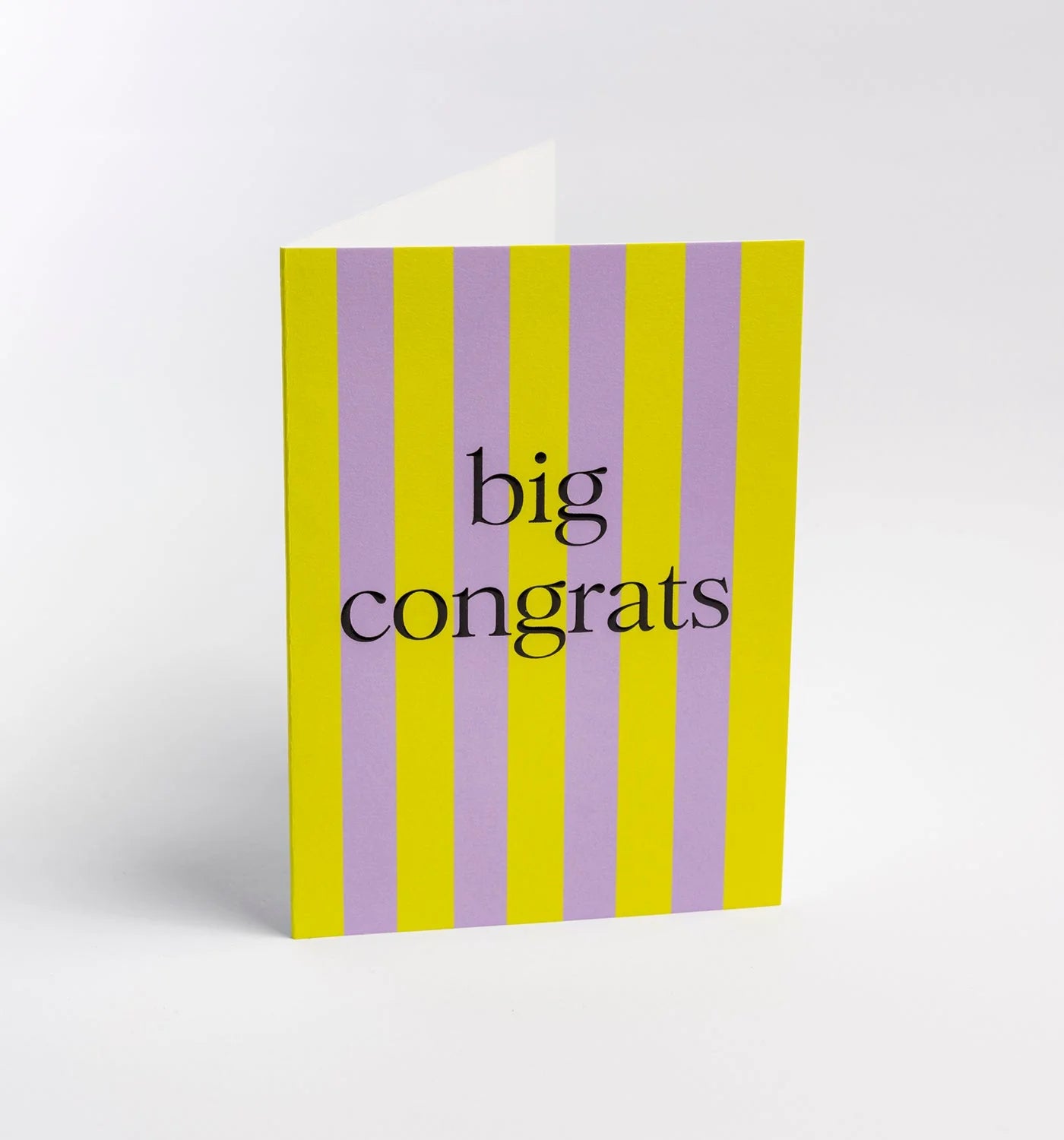 Big Congrats Striped Greeting Card