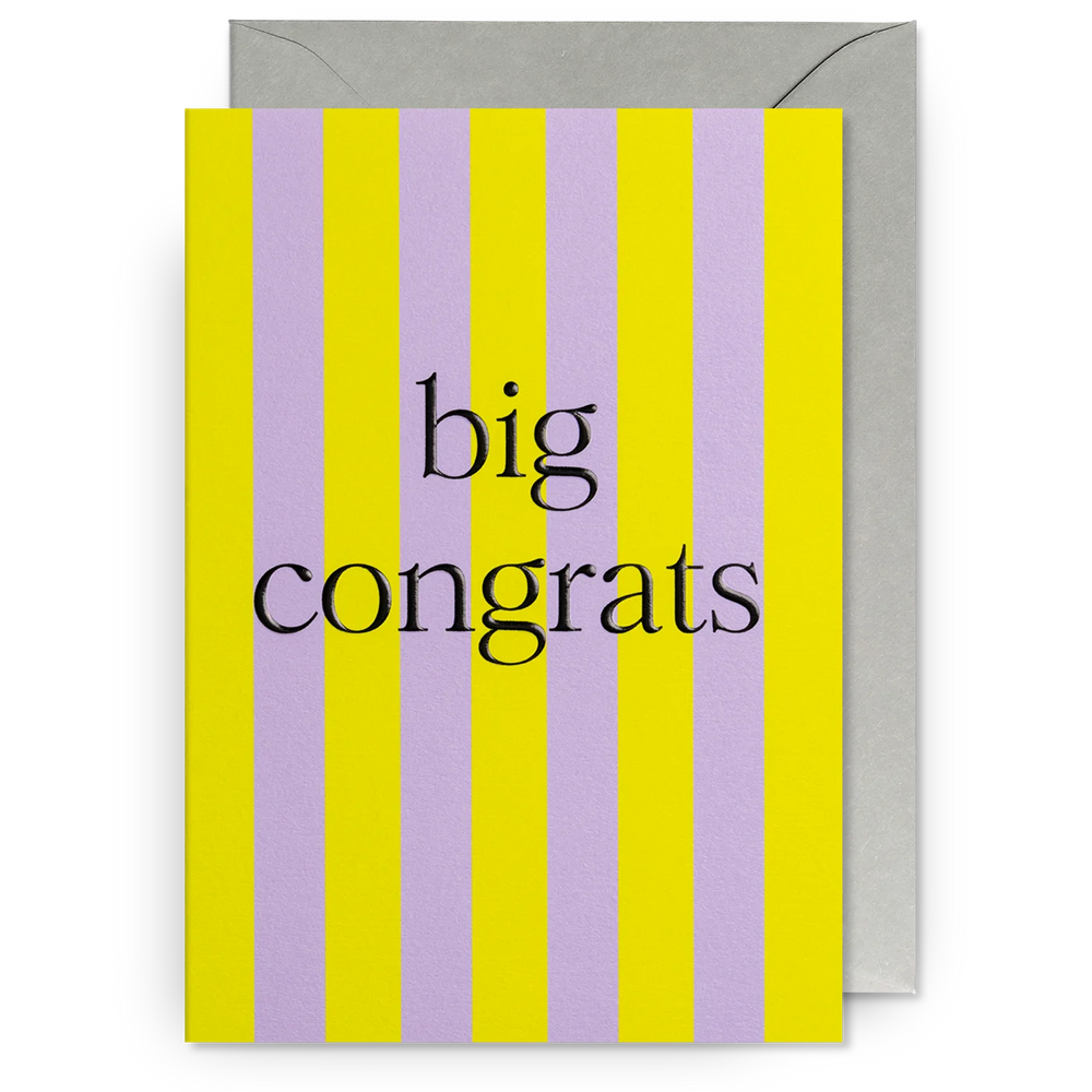 
                  
                    Big Congrats Striped Greeting Card
                  
                