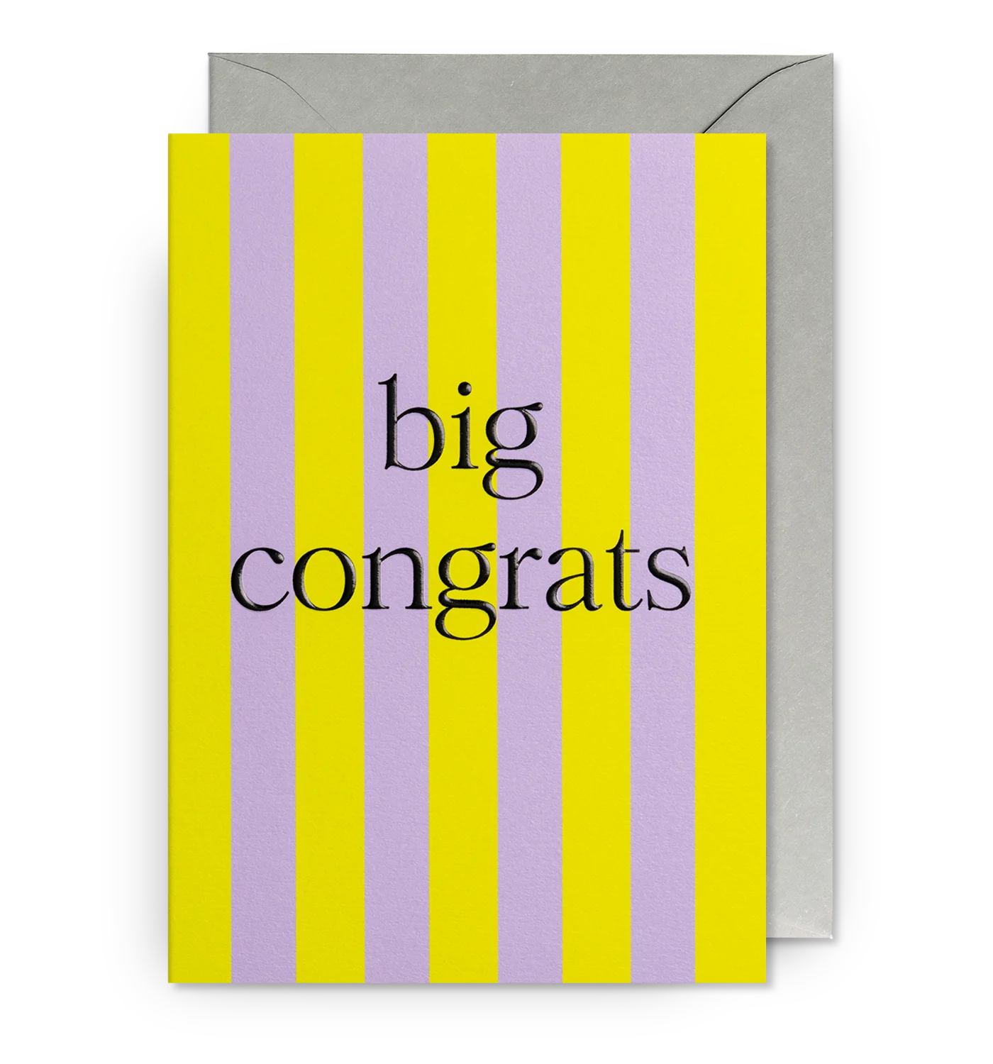 Big Congrats Striped Greeting Card