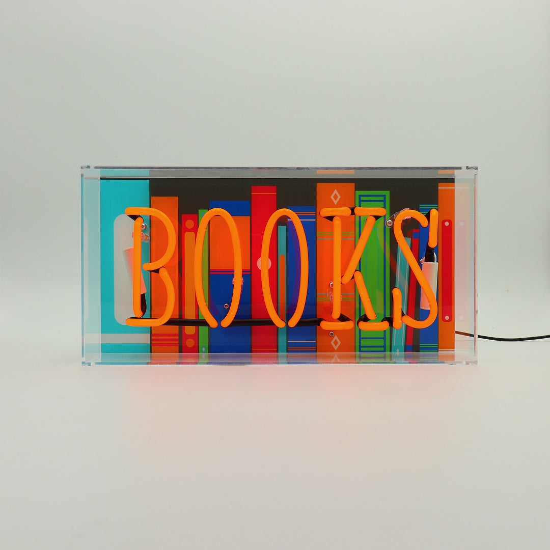 Books Sign Neon Lightbox