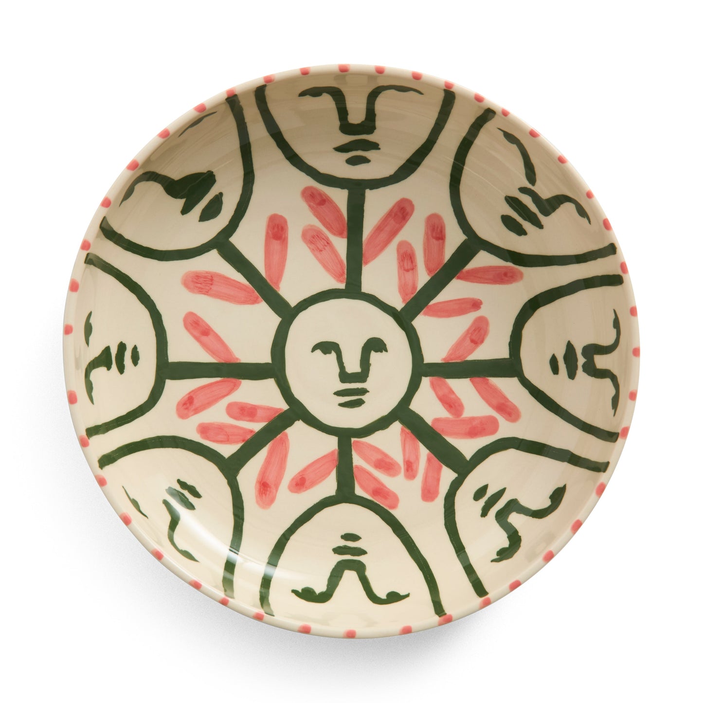 Decorative plate with abstract patterns on a white background