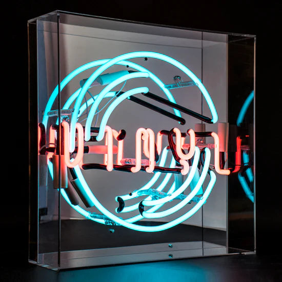 Neon light box sign deals