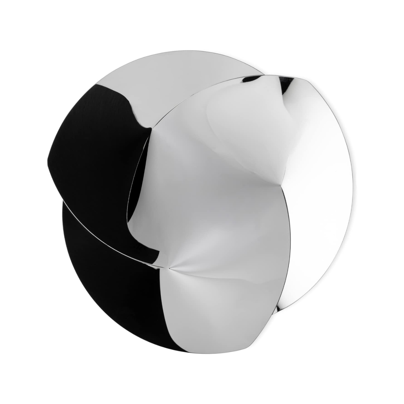 Metallic bowl on a white background