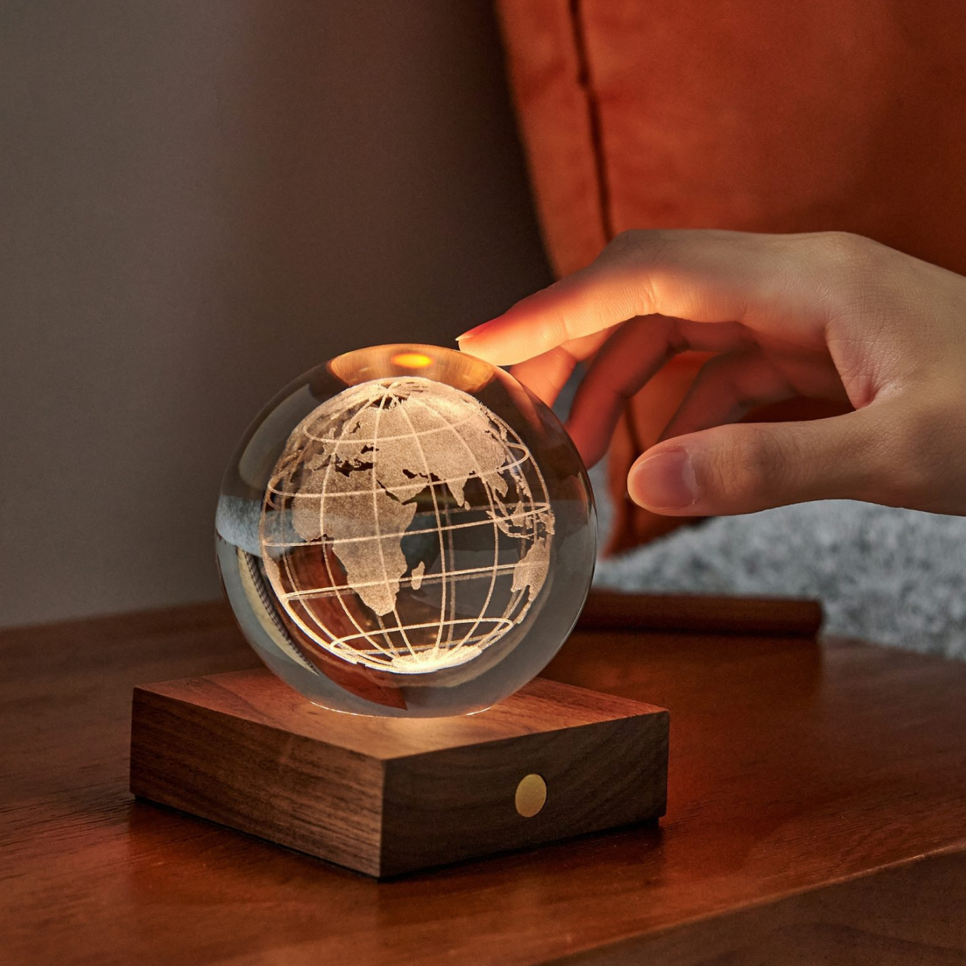 Amber Crystal Light - Globe