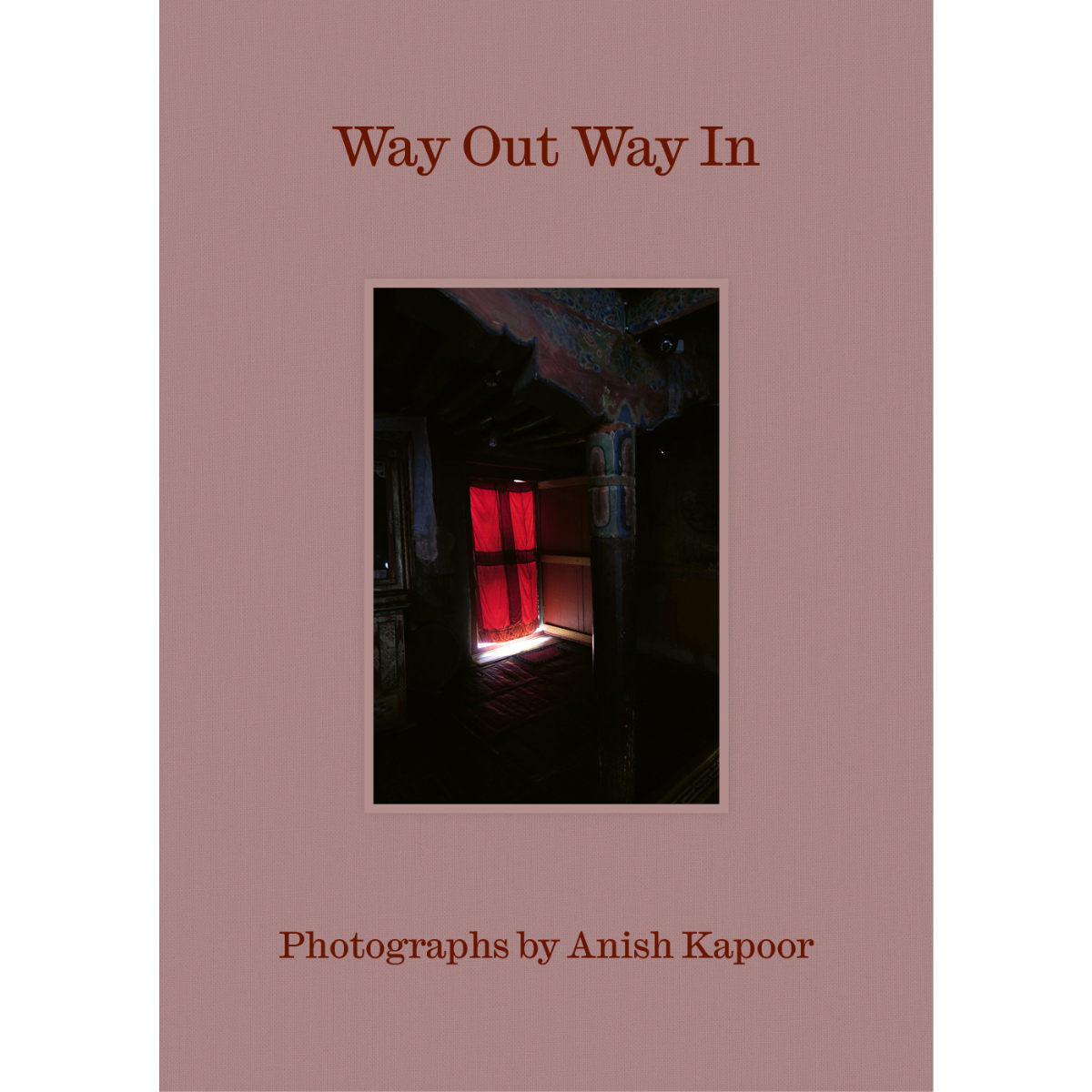Book cover of 'Way Out Way In' by Anish Kapoor with a dark interior scene.