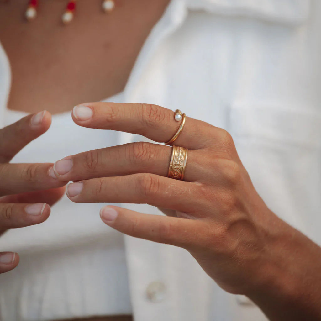 Avalon Pearl Stacking Ring