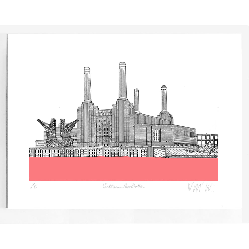 
                  
                    Pink Battersea Power Station Print
                  
                