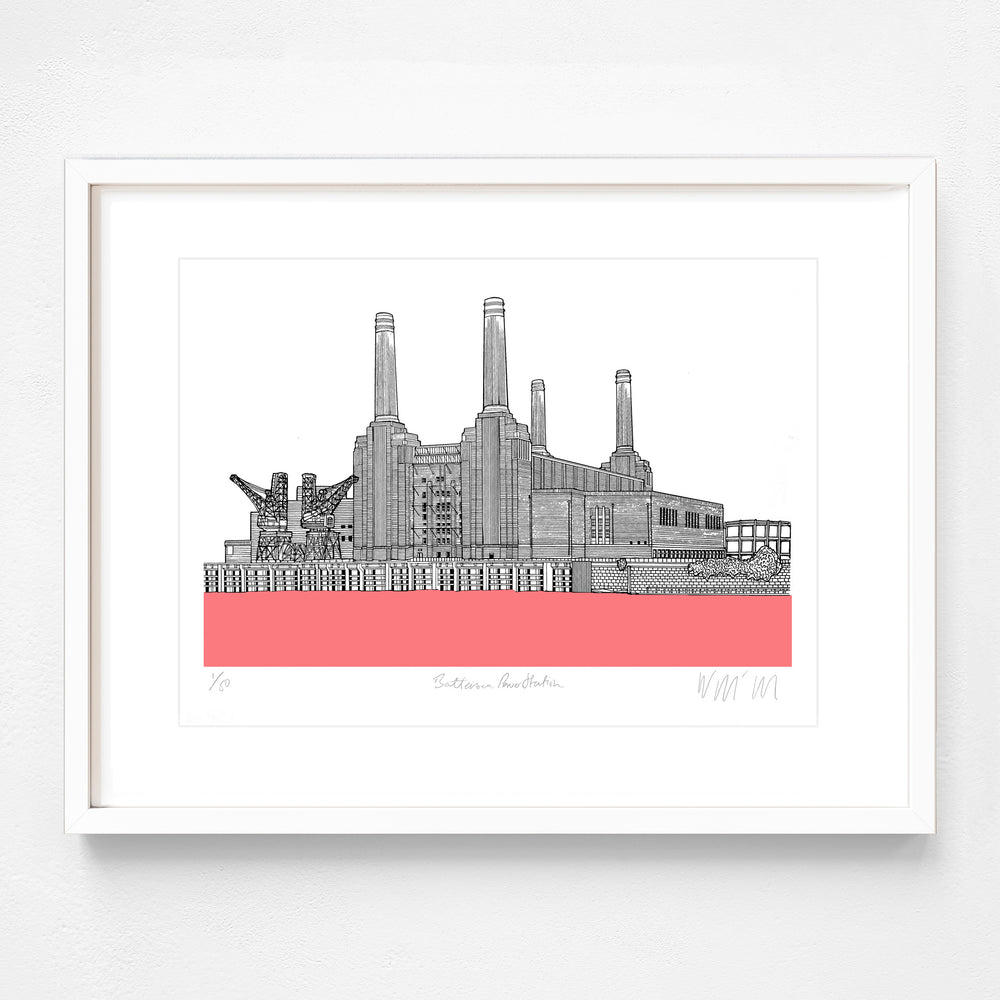 
                  
                    Pink Battersea Power Station Print
                  
                