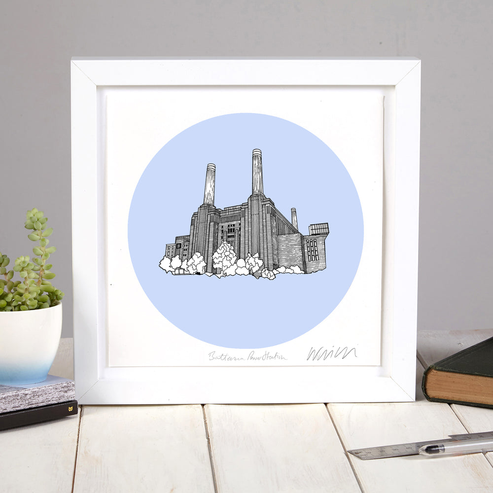 Battersea Power Station Violet Framed Print