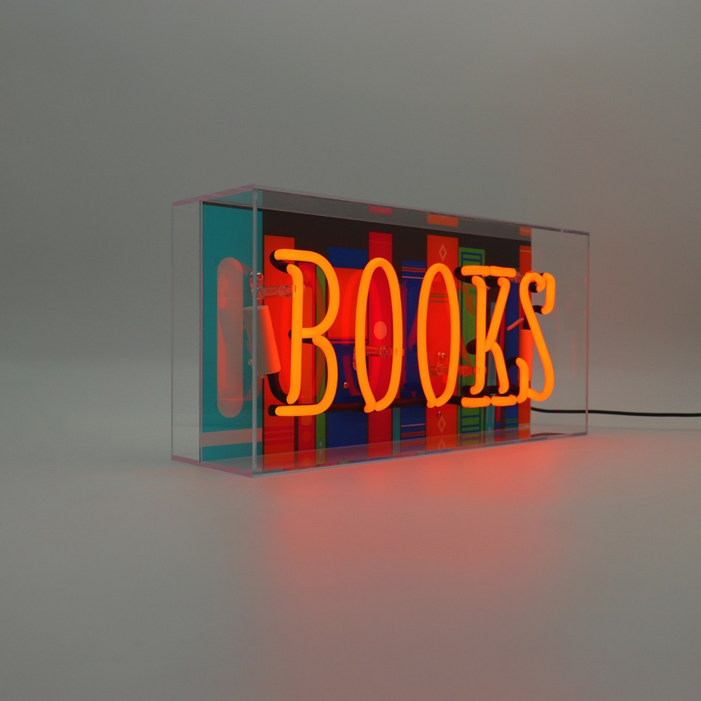 
                  
                    Books Sign Neon Lightbox
                  
                